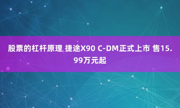 股票的杠杆原理 捷途X90 C-DM正式上市 售15.99万元起