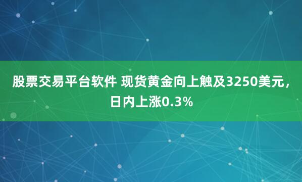 股票交易平台软件 现货黄金向上触及3250美元，日内上涨0.3%