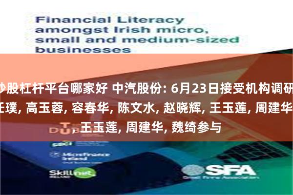 炒股杠杆平台哪家好 中汽股份: 6月23日接受机构调研, 蔡岩松, 任璞, 高玉蓉, 容春华, 陈文水, 赵晓辉, 王玉莲, 周建华, 魏绮参与